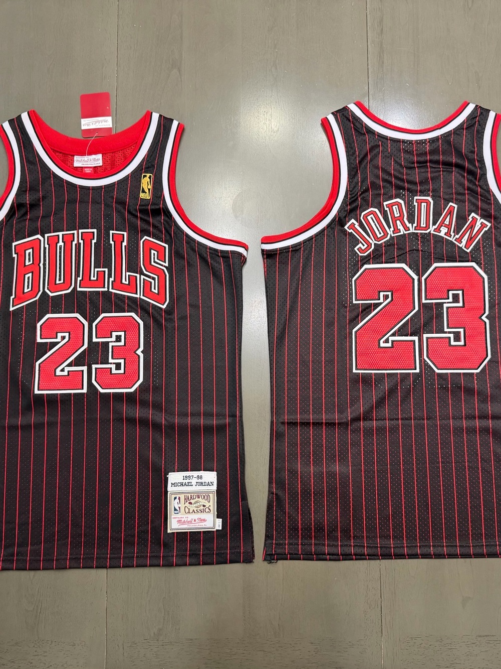 Black and red Jordan jerseys